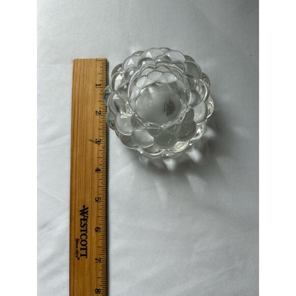 Crystal Raspberry Bubble Votive Candle Holders set of 4 - Picture 5 of 10